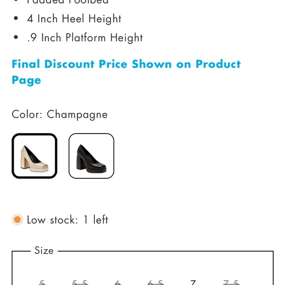 Katy Perry gold, square toe, block heel pump - Picture 3 of 7